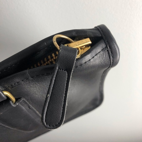 Vintage Rare Coach Black Leather Tote Satchel New York Original Paperwork Office - Picture 9 of 16